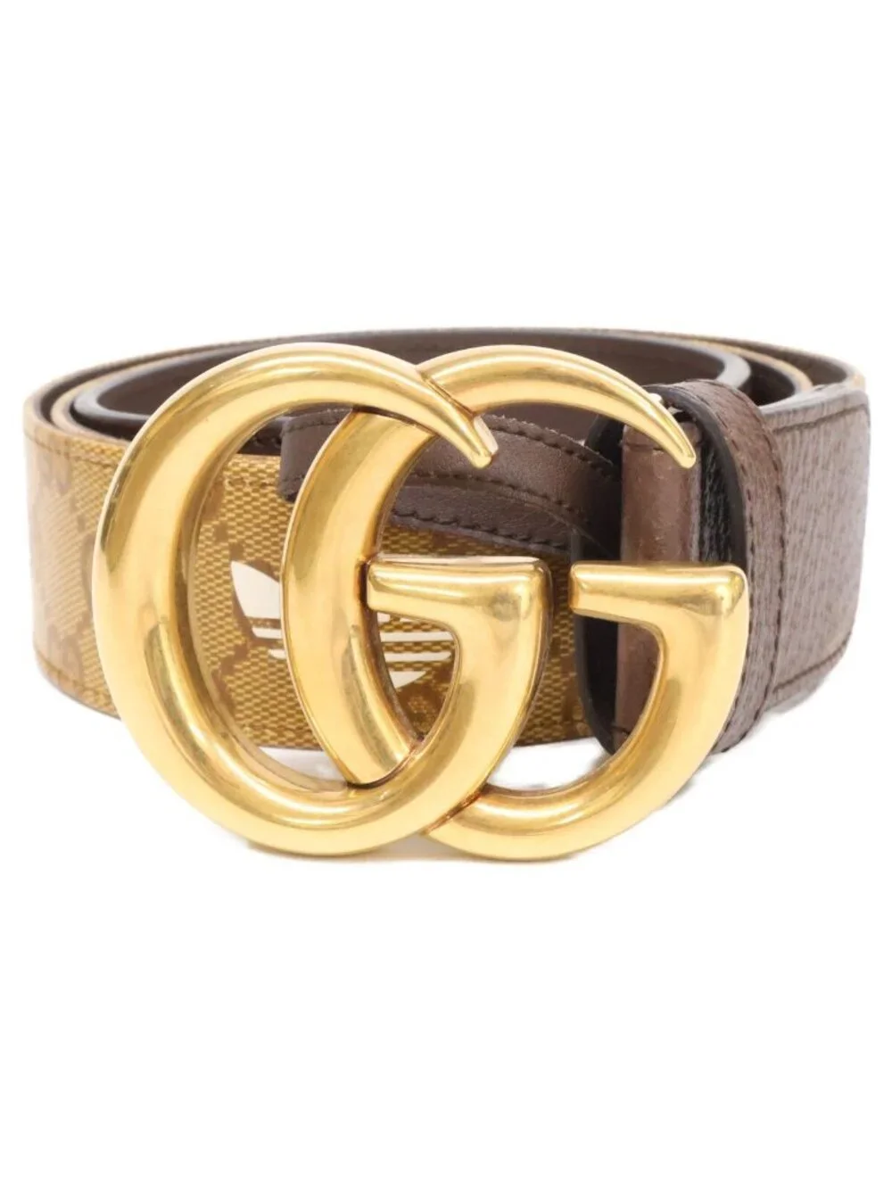 Gucci Adidas GG Logo Buckle Trefoil Belt